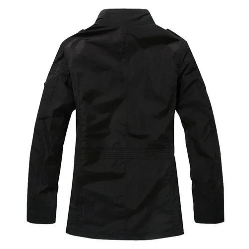 Chaqueta Para Hombre Elegante Abrigo De Invierno Moda Casual Coreano Caqui Negro - Picture 4 of 22