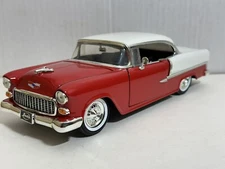 JADA SHOWROOM FLOOR 1955 CHEVY BEL AIR RED 1:24 DIECAST MODEL CAR NEW NO BOX
