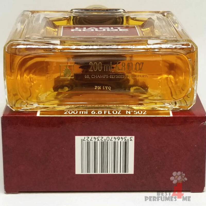 ¡Vintage! Guerlain Habit Rouge eau de toilette 6,8 oz/200 ml en caja (salpicaduras) Foto 3 de 3