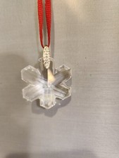 Swarovski Crystal Pendant Snowflake Ornament Sterling Silver 1.5  