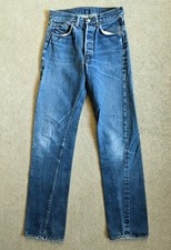 Vtg Levi's 501 selvedge jeans 29 x 34 measured USA made single stitch redline