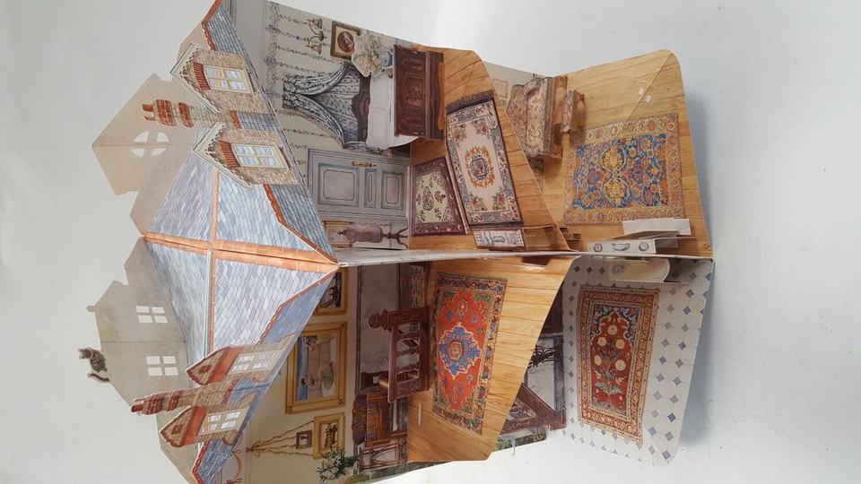 Vintage 3D Edwardian Doll House PopUp Book with Figures Rare