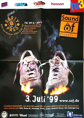 SOUND OF FRANKFURT 1999 - orig. Concert Poster - Konzert Plakat - A1 - F/U 1200