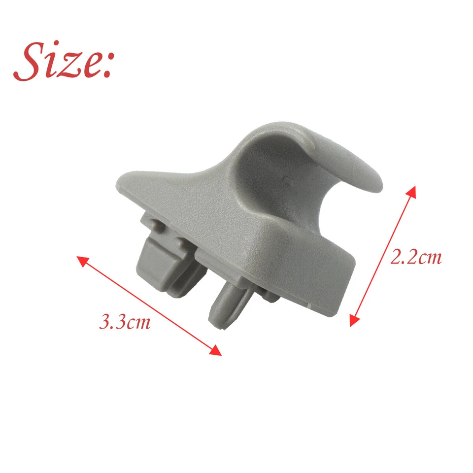 Clip de soporte de parasol gris 2 piezas para Nissan Xterra 96409-9Z403 2001-2004 Foto 3 de 4