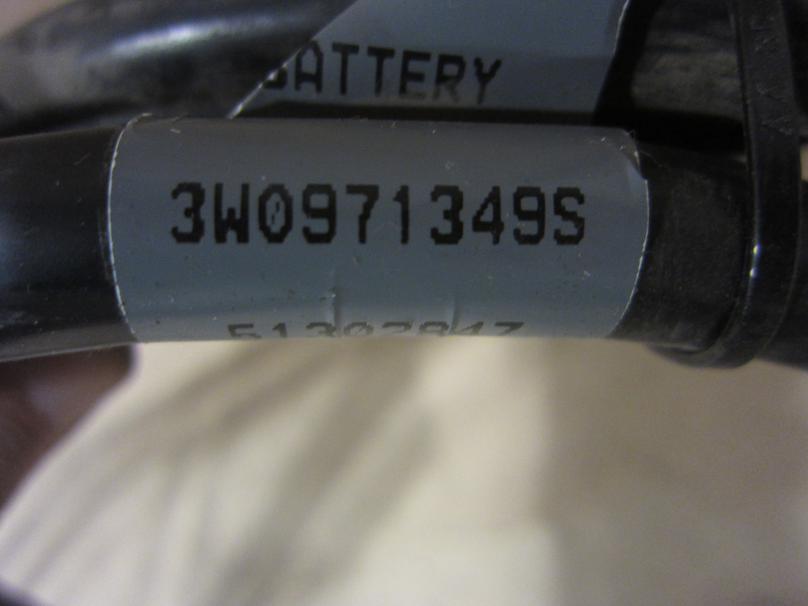 Bentley Continental - Battery Main Positive Power Cable  - P/N 3W0971349S