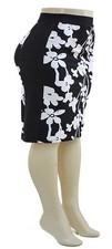 Womens Plus 1X,2X,3X Floral  Medallion Print Knee-Length Pencil Skirt