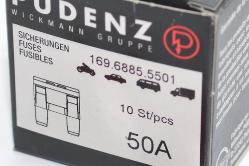 FK3-Flachstecksicherung Pudenz Typ 169.6885.5501, 50 A / 32 V, Vehicle Fuse, NOS - 第 2/3 張圖片