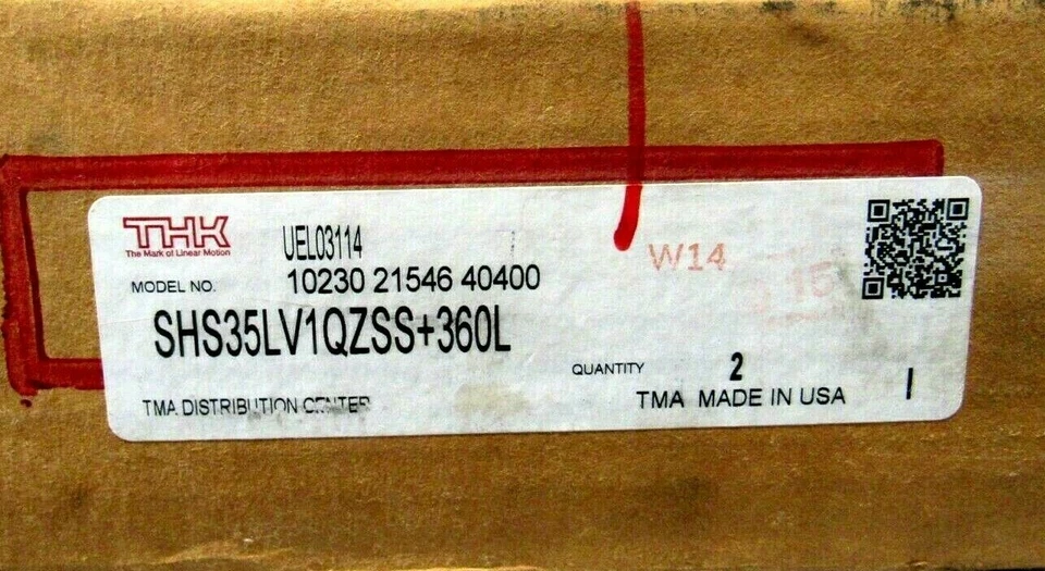LOTE DE 2 RODAMIENTOS DE RIEL GUÍA THK SHS35LV1QZSS+360L NUEVOS SHS35LV1QZSS360L Foto 4 de 4