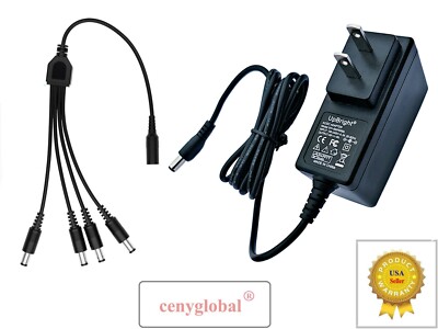 NEW Visual Sound 1 SPOT Multi Plug 4 Cable + AC Adapter For Dunlop ECB-03 9-Volt