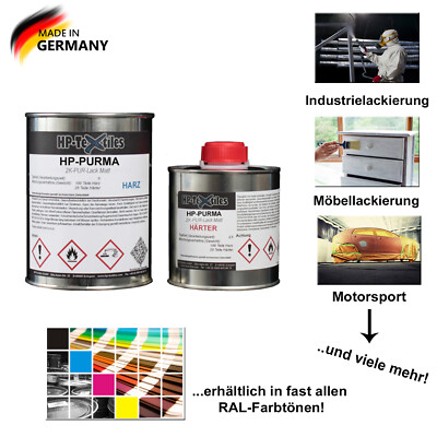 PUR Decklack MATT 2K | HP-PURMA | 2K Polyurethan Lack nach RAL Industriequalität