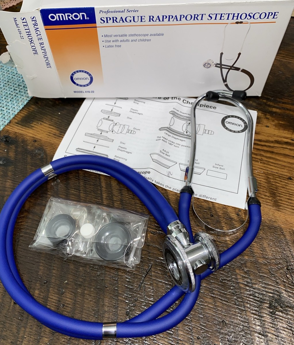 OMRON Sprague Rappaport BLUE Stethoscope 22” Original Box 416-22