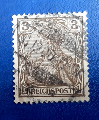 Sammler-Briefmarke Deutsches Reich 1900 - Katalog Nr. 59 Gestempelt, Germania/Reichspost