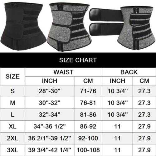 Neoprene Sauna Sweat Belt Women Waist Trainer Tummy Control Slimming Body Shaper - Picture 31 of 40
