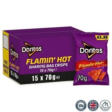 Doritos Flamin' Hot Sharing Bag Crisps 70g PMP Case of 15 BK159