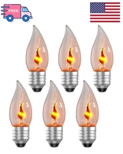 Hompavo E26 Upgraded Flame Light Bulbs, Flickering Fire Light Bulbs Flame Candle