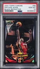 2004 TOPPS CHROME BLACK REFRACTOR #68 DWYANE WADE 363/500 PSA 10