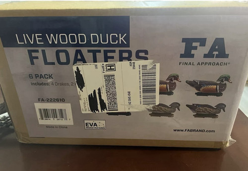 Final Approach The Live Wood duck decoys Floaters 4 Drake 2 Hen Qty 6 New In Box