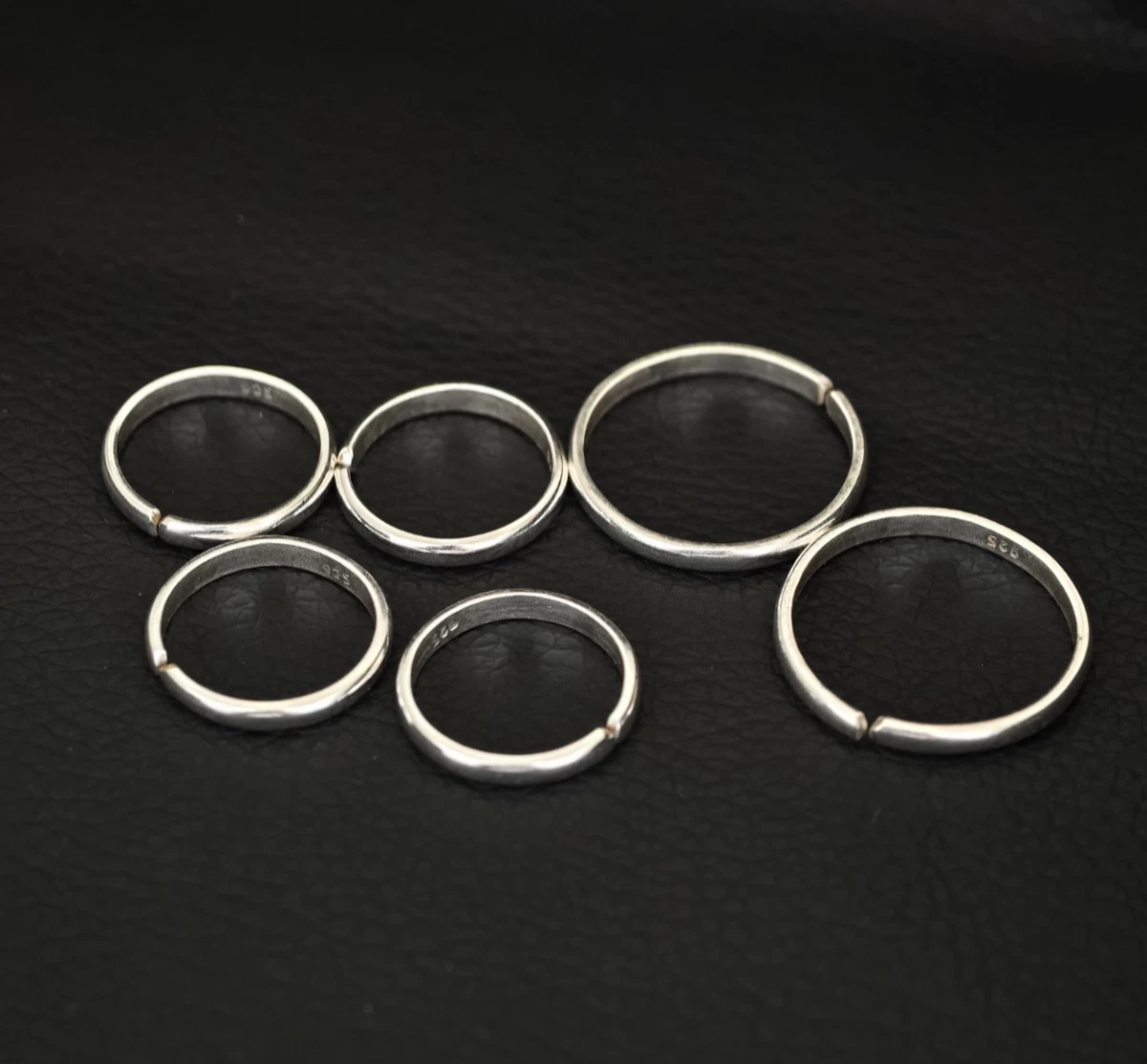 925 Sterling Silber Verstellbarer Zehenring Minimalistisch Vorsteckbar Fußsch...