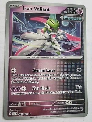 Iron Valiant HP 130 2024 *Future* Pokemon Card No. 079/162