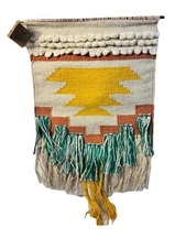 Primitives By Kathy 100% Cotton Hand-Woven Wall Hanging Gypsy 27"x14" NEW 