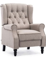 NIB ALTHORPE WING BACK RECLINER CHAIR FABRIC BUTTON FIRESIDE OCCASIONAL ARMCHAIR