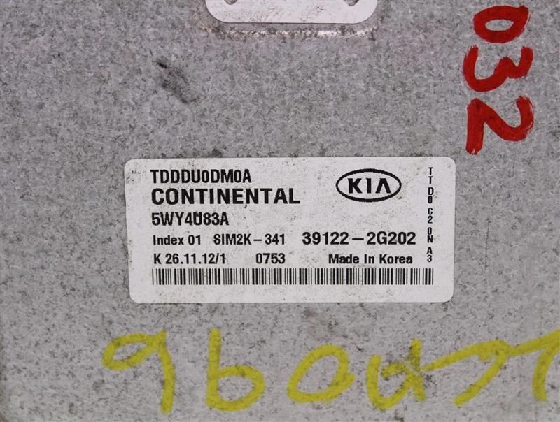 ORDENADOR ECU ECM KIA FORTE 2011 11 2012 12 2013 13 391222G202 966032 Foto 4 de 4