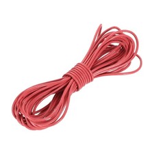5.5 Yard 2mm Round Leather Cord Lacing String for DIY Crafts, Watermelon Red