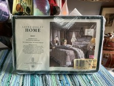 vintage laura ashley twin Sheet Set blue Sycamore Quartet Plaid Gingham HTF A33