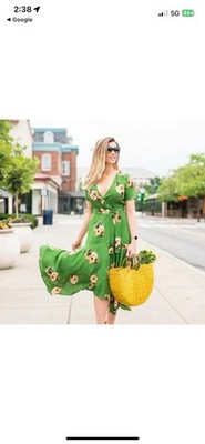 A.L.C. Cora Silk Midi Wrap Size 10 Dress in Green Floral | eBay A.L.C. Cora Silk Midi Wrap Size 10 Dress in Green Floral | eBay