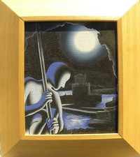 Mark KOSTABI (Los Angeles 1960) TEMA CELESTE Olio su tela cm 30x25 anno 2003