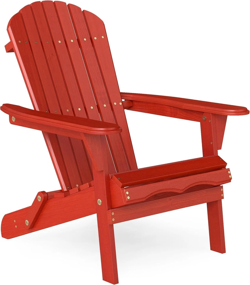 Silla Adirondack de madera - Muebles de exterior plegables Foto 3 de 4