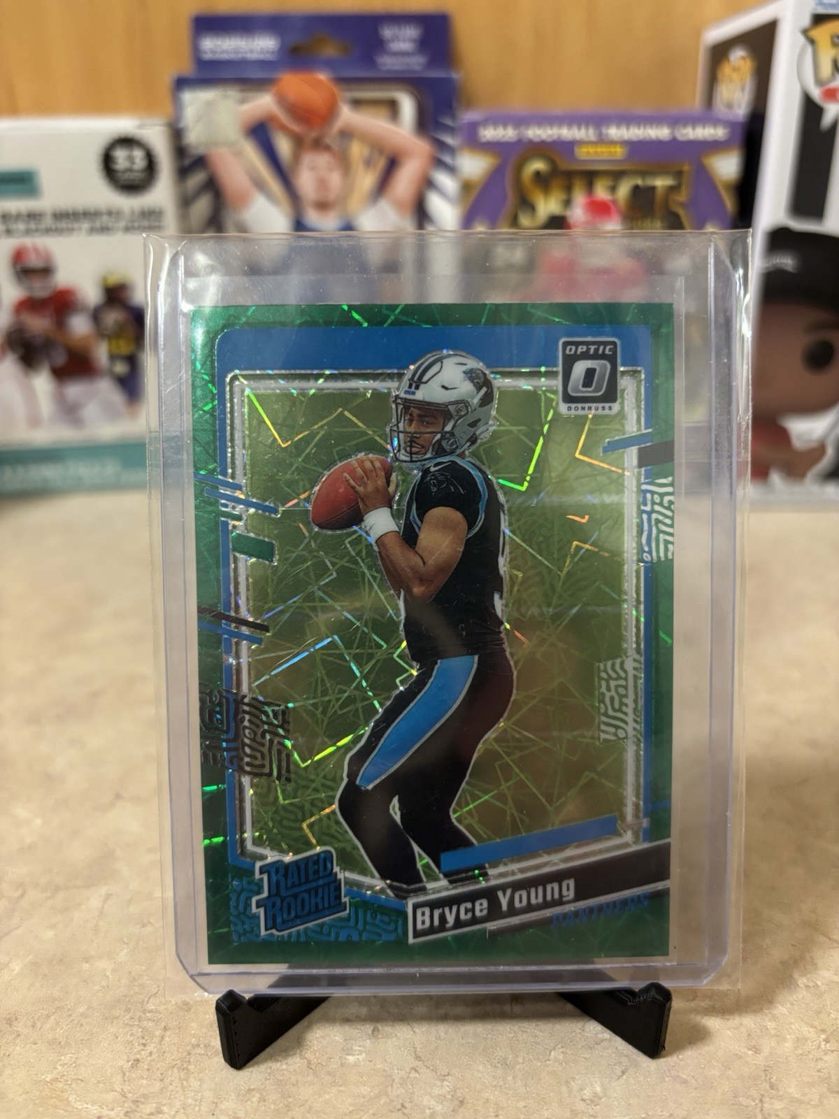 Bryce Young Panini Donruss Optic #213 Green Velocity