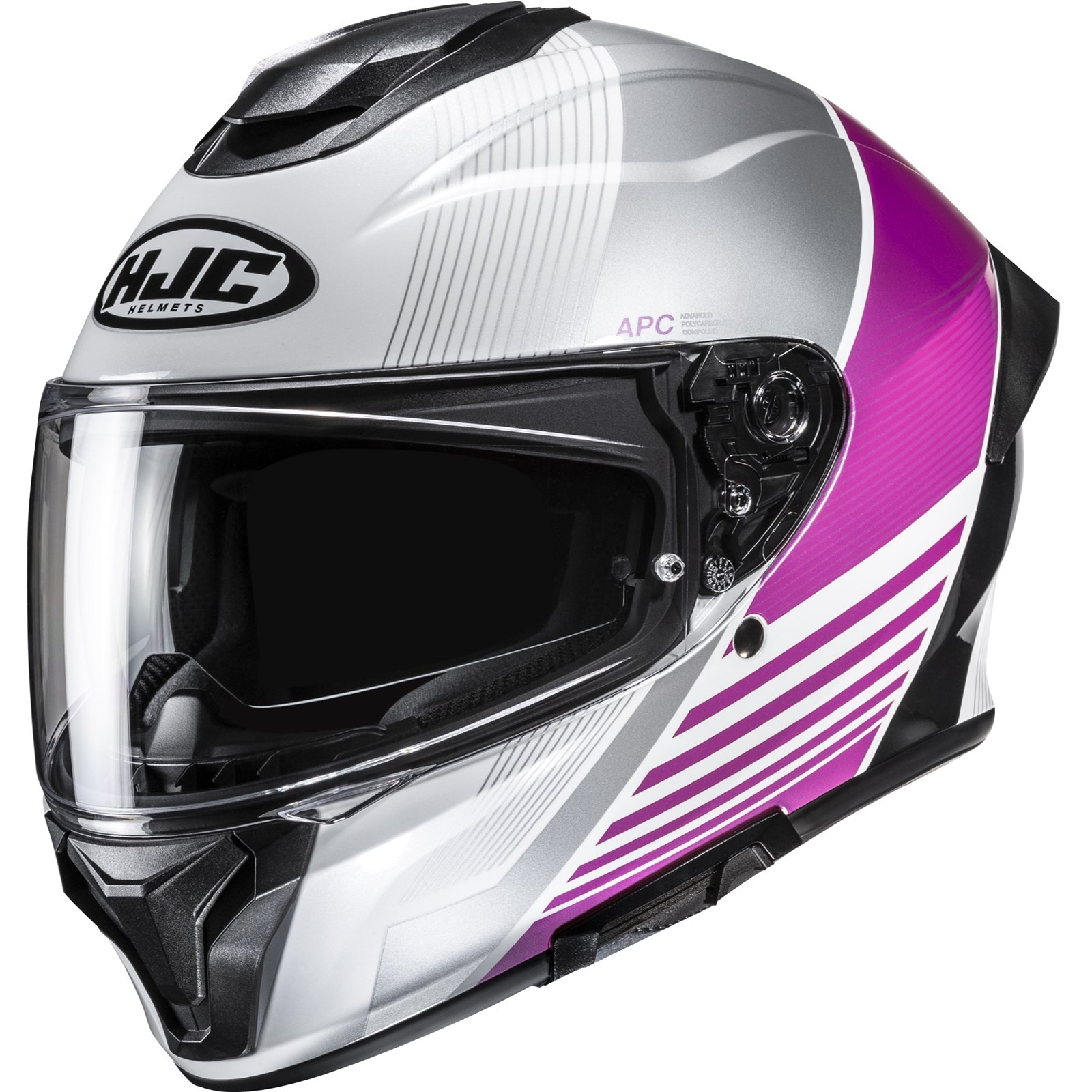 HJC - Motorcycle Helmet XS - C71 Morix - Full Face Helmet White-Pink