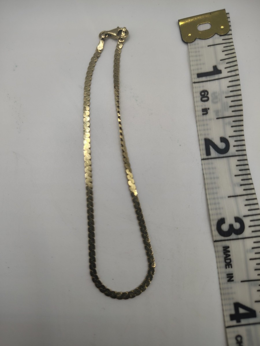 Mejuri 14k Gold Serpentine Chain Bracelet | eBay