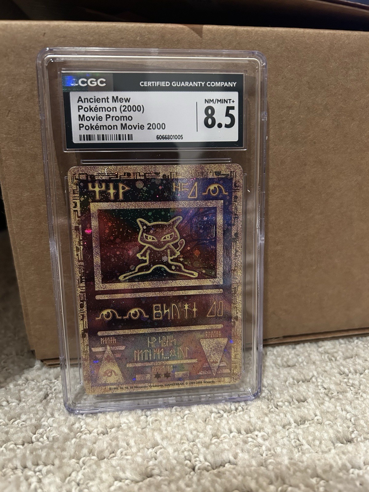 CGC 8.5 Ancient Mew 2000 Movie Promo Holo Pokemon Card