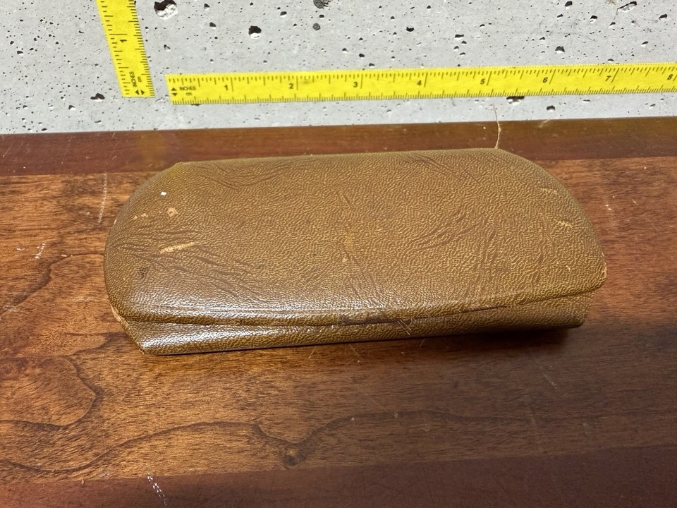 Vintage Eyeglass Case Clamshell Velvet Lining For Spectacles Etc. New ...
