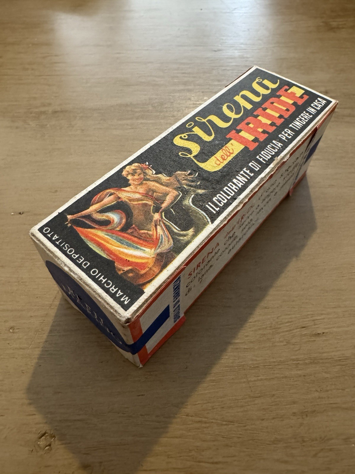 Colorante Vintage Sirena dell’Iride Bleu Marino Sigillato Formenton Milano 1950