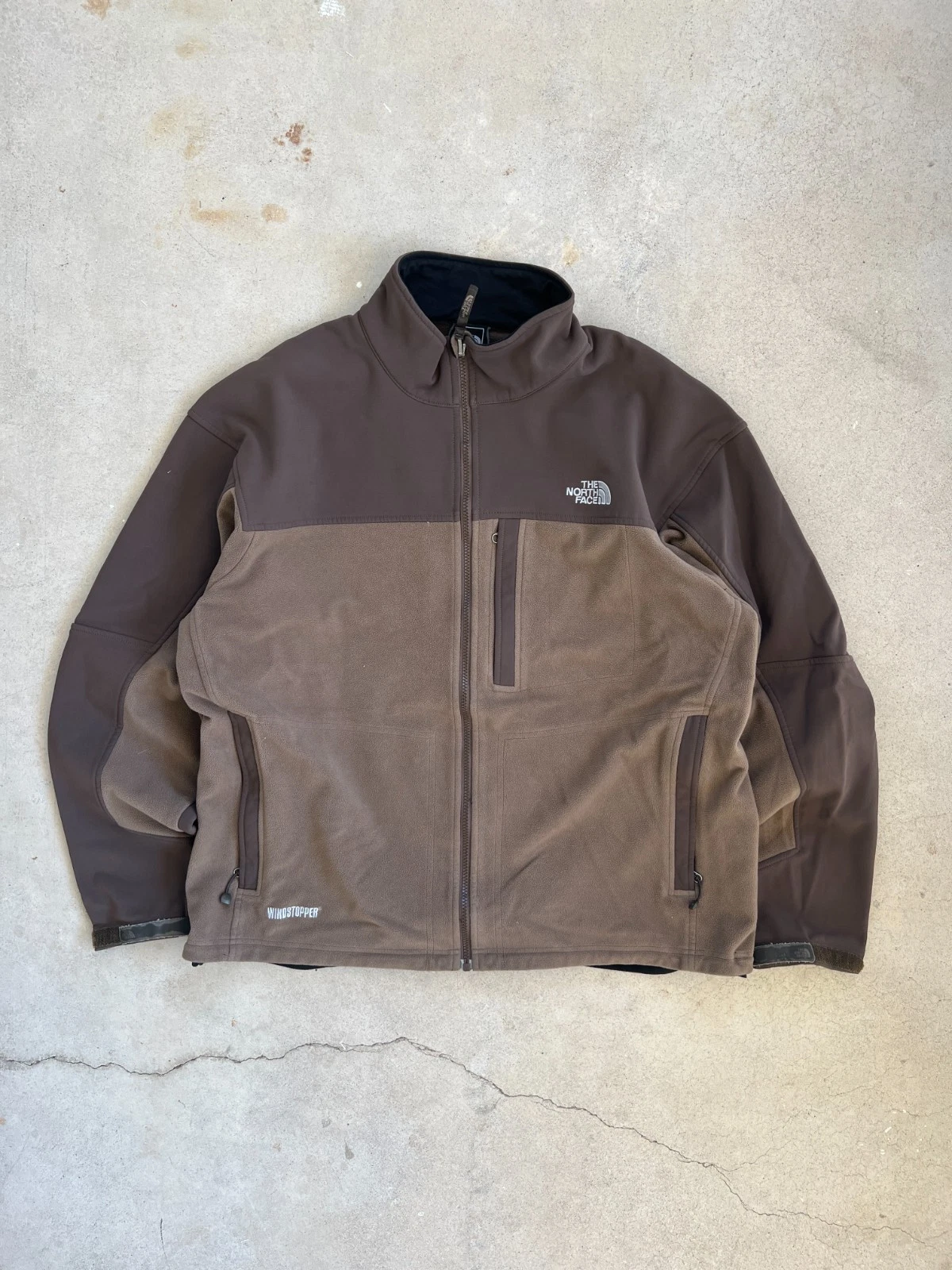 Brown Northface Softshell Fleece Jacket - XXL