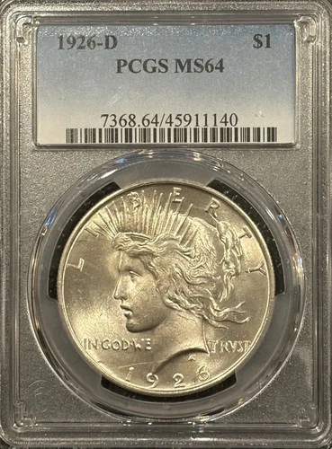 1926-D PEACE DOLLAR PCGS MS64