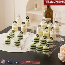 Acrylic 4 Tier Perfume Organizer Stand Clear Display Shelf Durable Easy Install