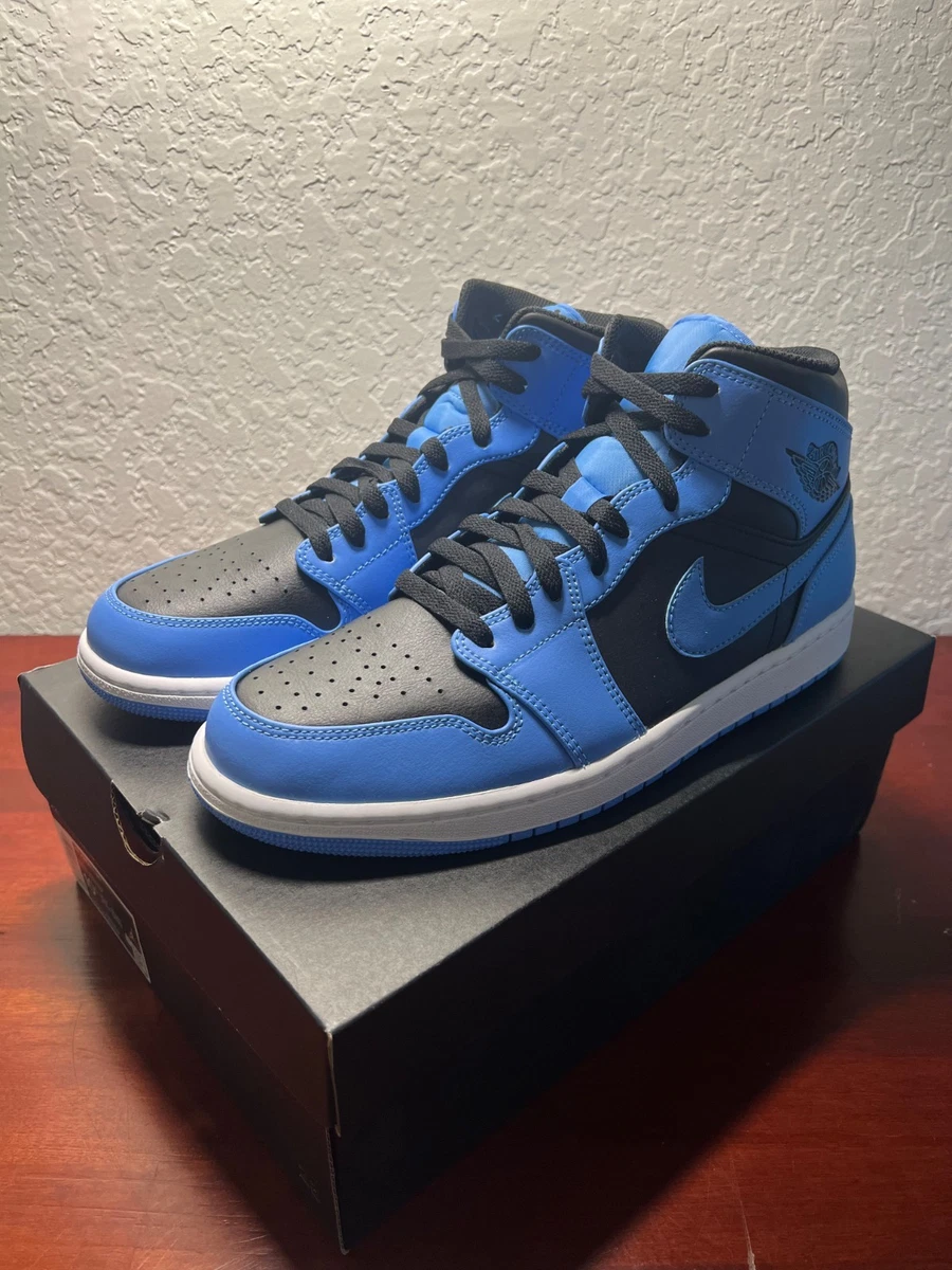 B*8様 NIKE Air Jordan 1 Black/University Jordan 1 Mid University Blue Black for Sale | Authenticity