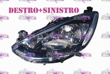 COPPIA FARI FANALE PROIETTORE DX+SX H4 PRED REG ELETT PARAB NERA MAZDA 2 07>14