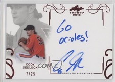 2016 Leaf Trinity Signatures Red Spectrum 7/25 Cody Sedlock #A-CS1 Auto 0f8