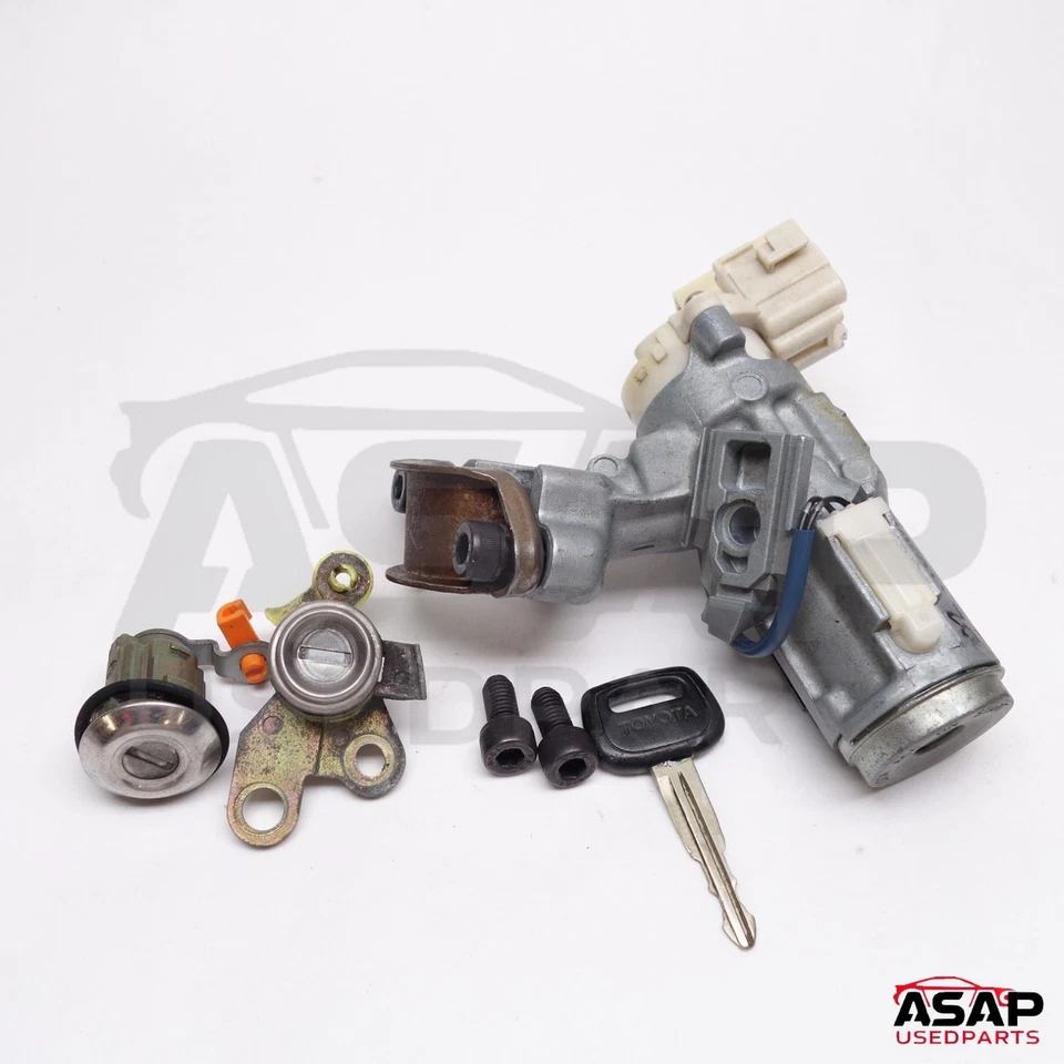 🍎 INTERRUPTOR DE ENCENDIDO + JUEGO DE CILINDROS DE CERRADURA DE PUERTA + LLAVE MT TOYOTA ECHO 2000-2002 🍎 Foto 2 de 4