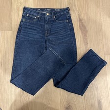 J Crew  96 Straight Jeans 27T Tall RE-96-IDG High Rise Semi-stretch