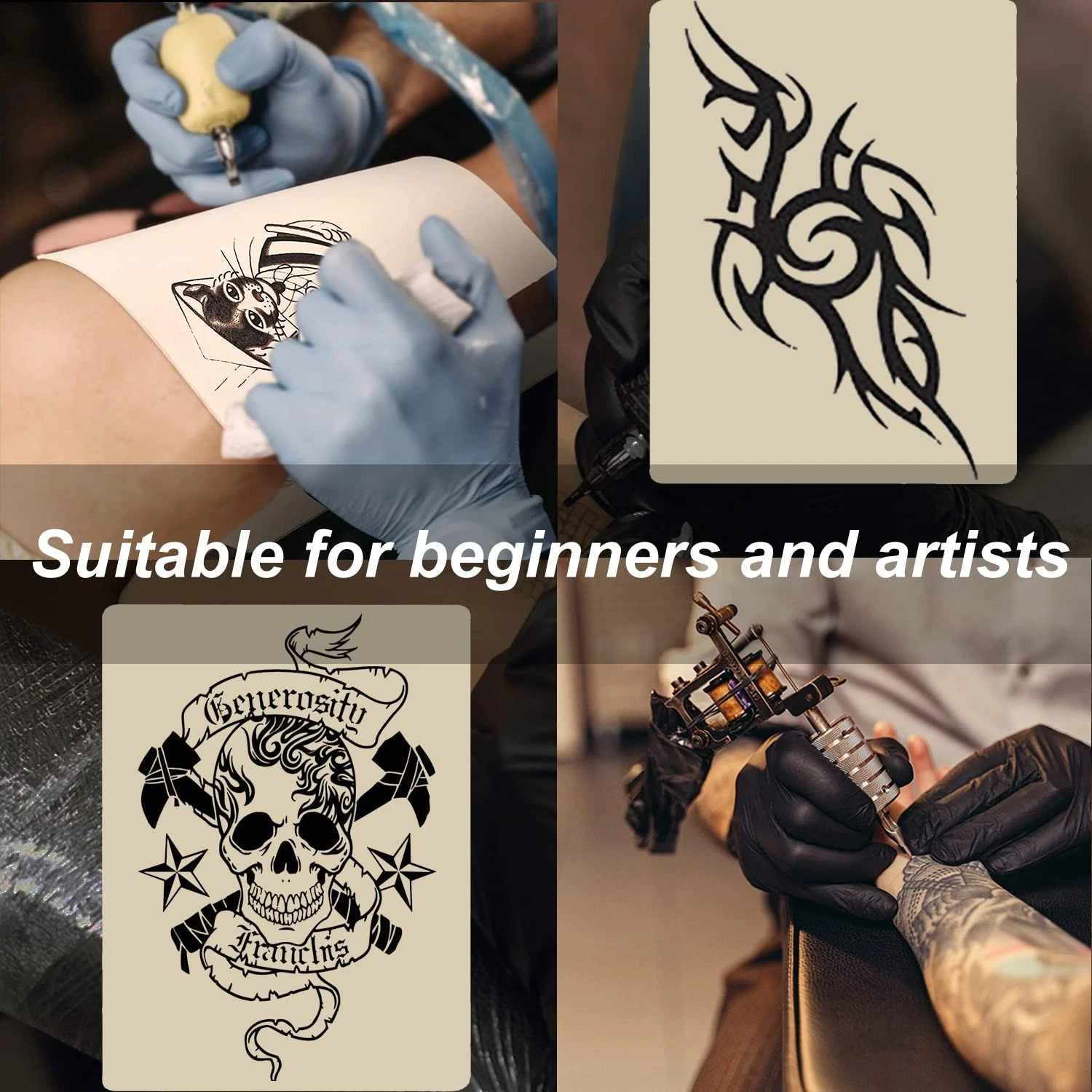 Durable 10-Piece Tattoo Practice Skin Set - Double-Sided for Advanced Techniques - product detail image 8