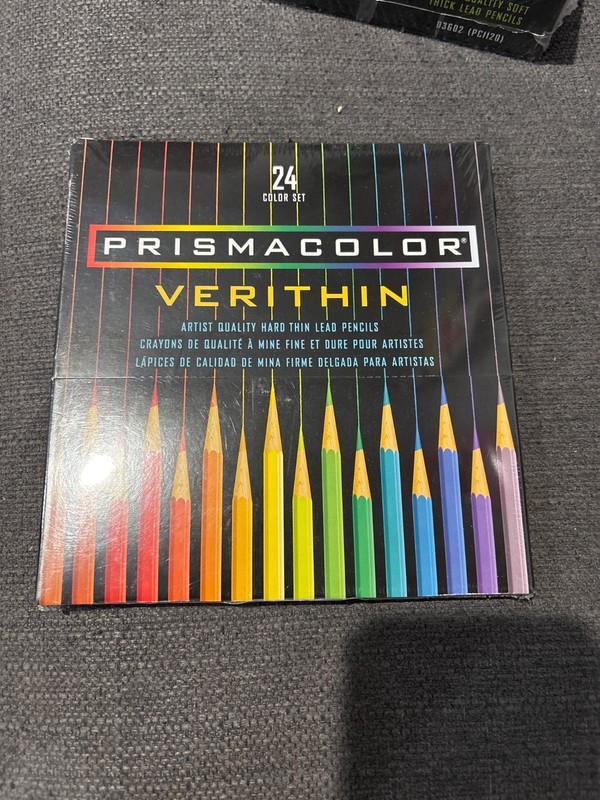 Prismacolor Premier Verithin Colored Pencils, 24 Count ~ Made in USA 1996 New
