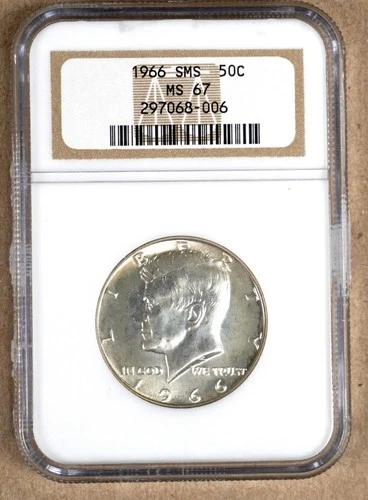 1966 SMS KENNEDY HALF DOLLAR NGC MS67 068006
