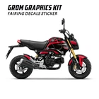 For Honda MSX 125 Grom 2021 2022 2023 Wave Red Body Fairing Wrap Sticker