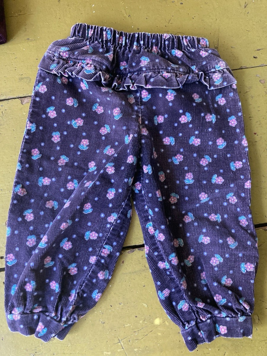 ボトムス vintage oshkosh Flower corduroy VTG OshKosh B'Gosh Purple Ruffle Corduroy Pants Flower Floral 2T
